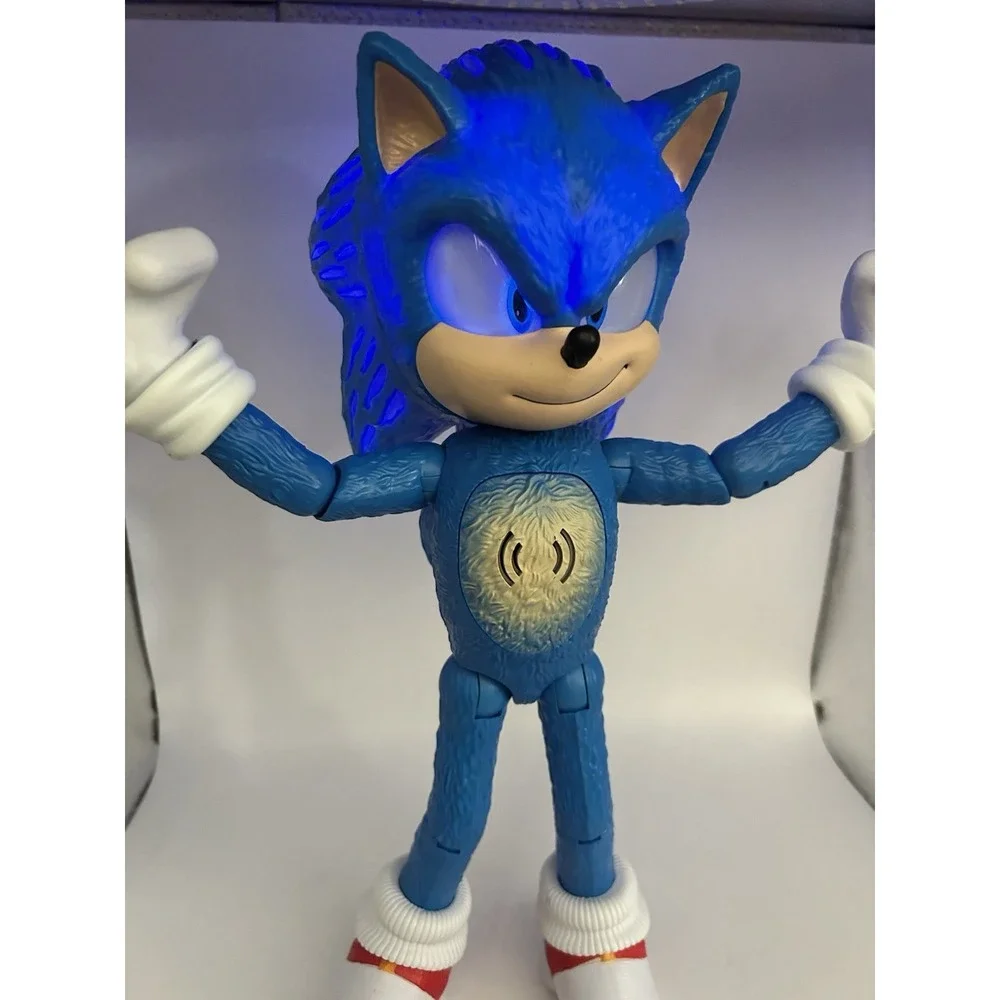 Sonic The Hedgehog 3 Ultimate Talking Sonic 12 Inch Action Figure Light Up Talks - Picture 8 of 8